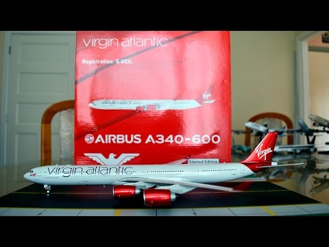 Eagle 1:200 Virgin Atlantic A340-600 Unboxing and Review - YouTube