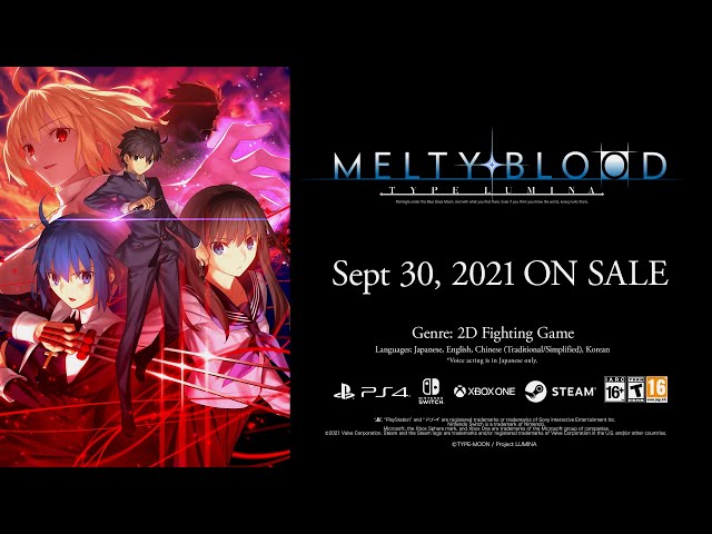 MELTY BLOOD: TYPE LUMINA Release Announcement Trailer - YouTube