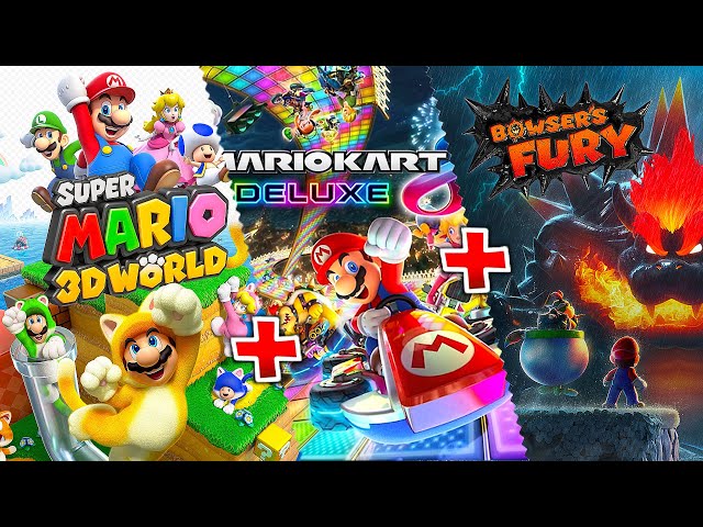 Super Mario 3D World + Mario Kart 8 Deluxe + Bowser's Fury - Full