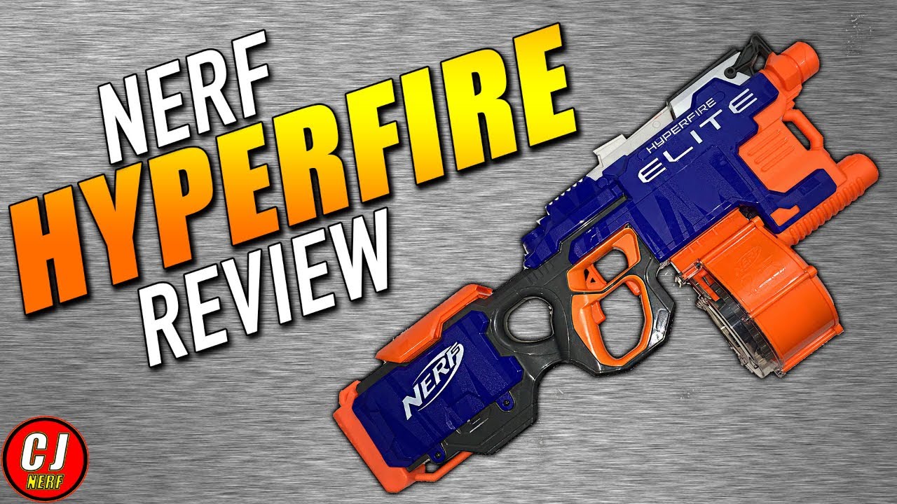 Nerf Elite Hyperfire Review, Unboxing, & Firing Test - YouTube