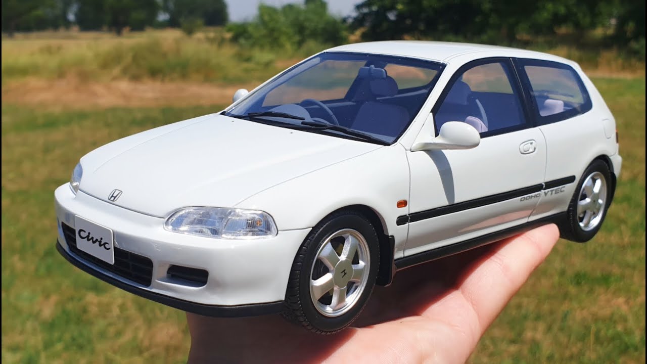 Honda Civic EG6 Sir II OTTO 1/18 White Limited Edition - YouTube