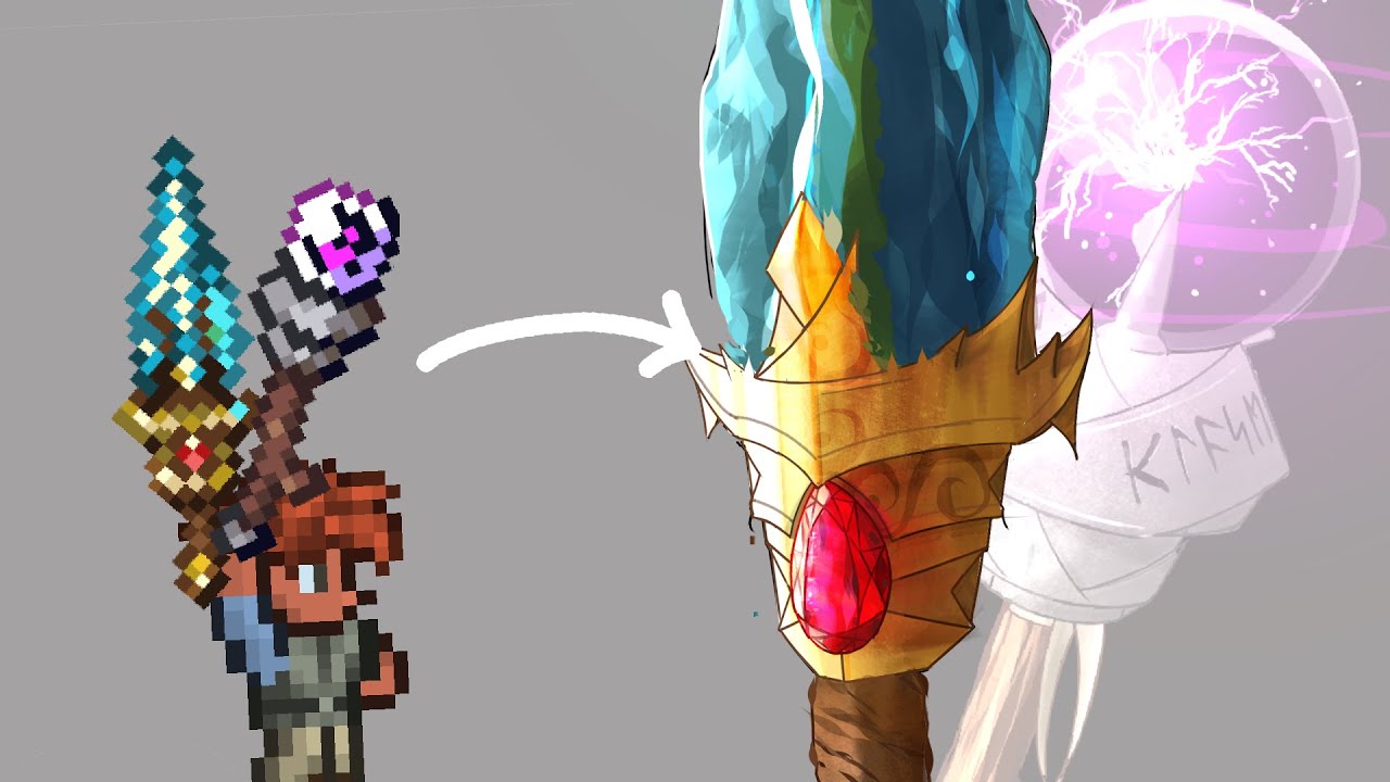 Digital Artist tries illustrating Calamity Mod Weapons! - YouTube