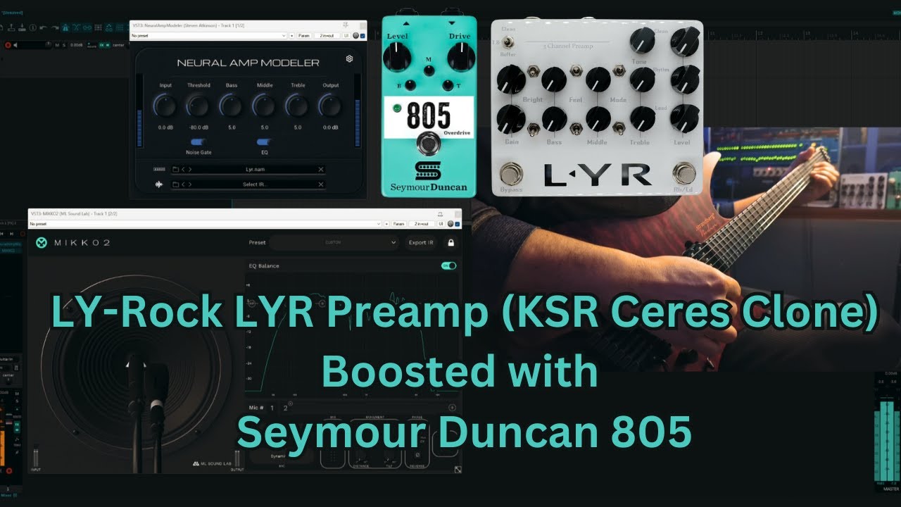 LY-Rock LYR Preamp boosted with Seymour Duncan 805 Capture Demo