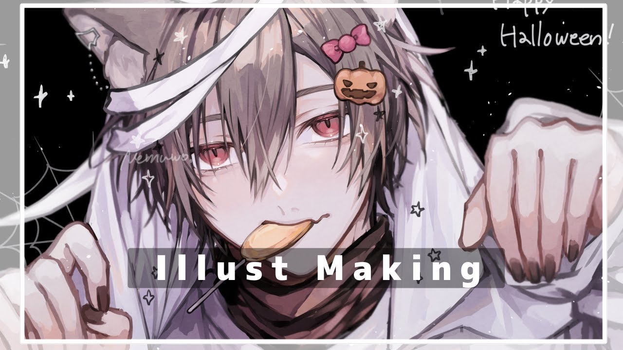 厚塗り風】イラストメイキング10【speed painting】 - YouTube