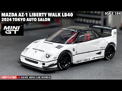 MY MINI CAR WORLD』UNBOXING MINI GT 1/64 MAZDA AZ-1 LIBERTY WALK