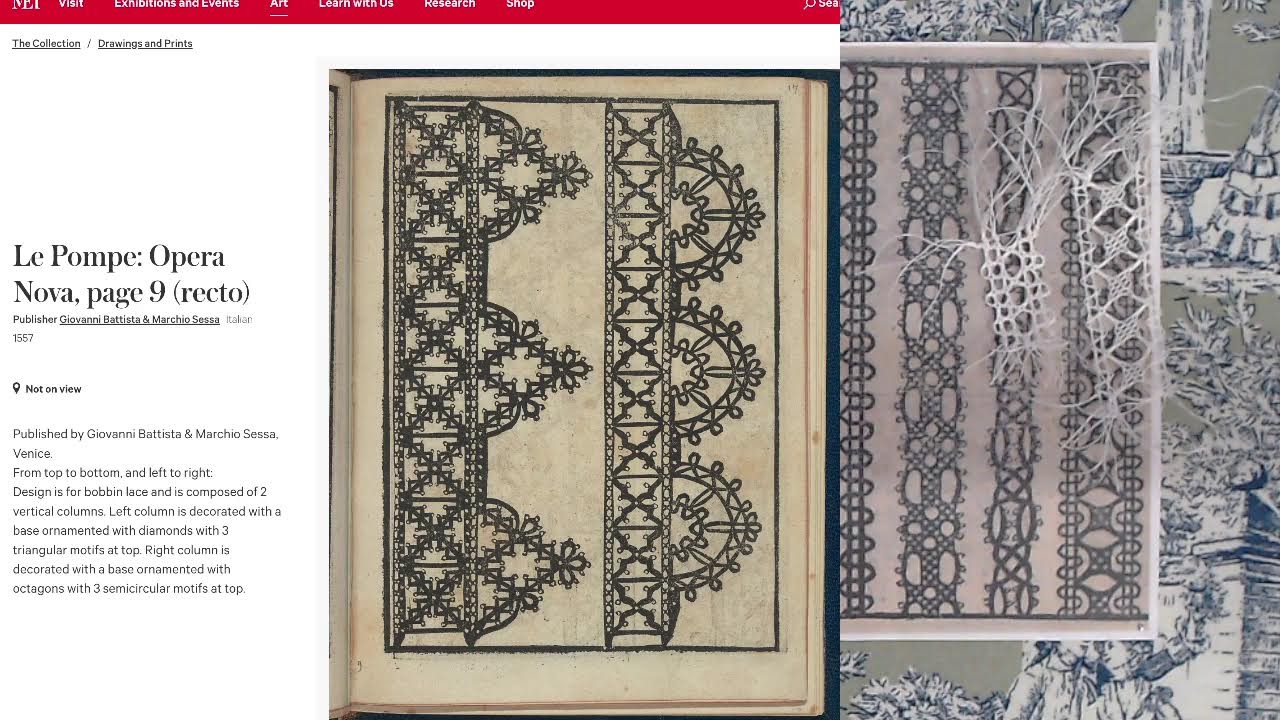 世界最古のボビンレース本を見よう！ - YouTube