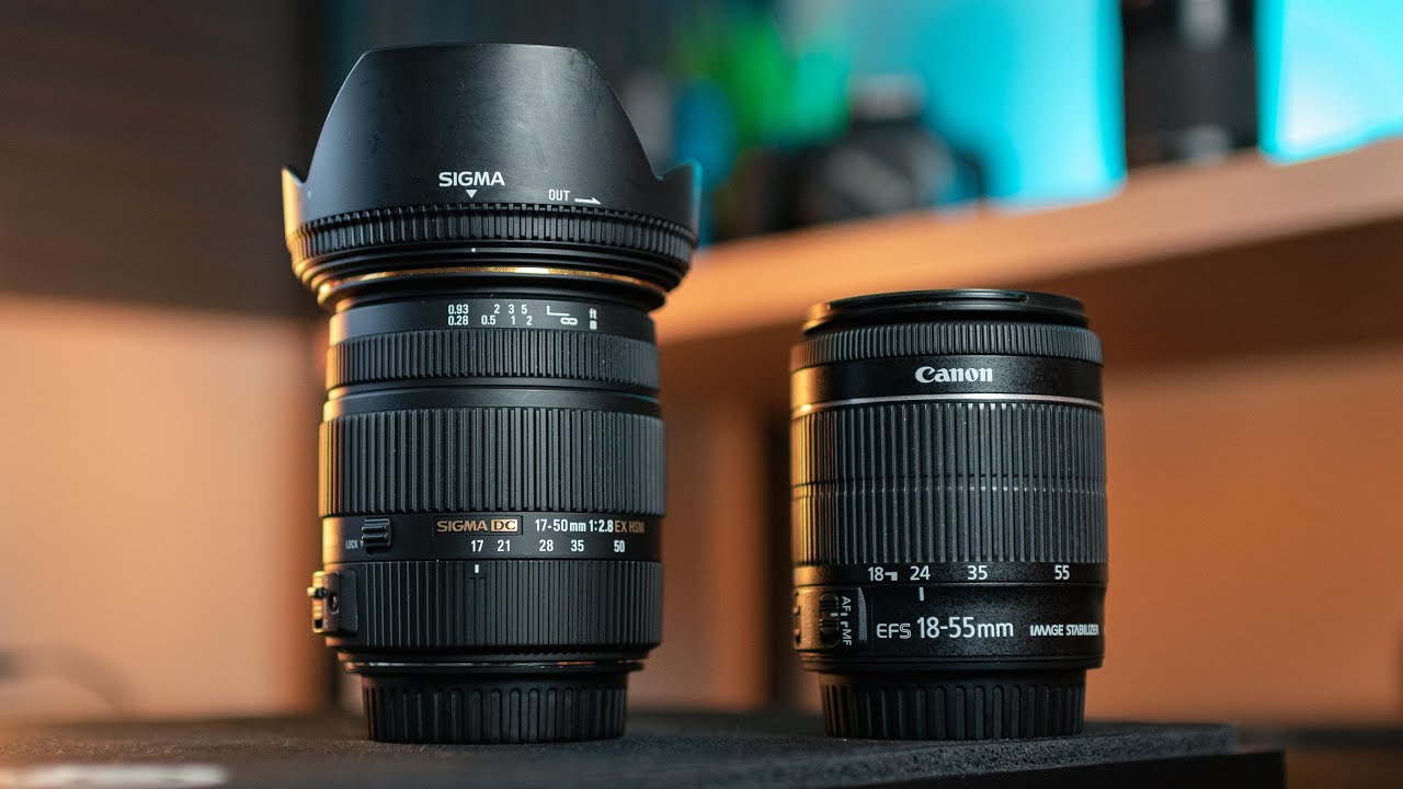 Sigma 17-50mm f/2.8 vs Canon 18-55mm f/3.5-5.6 - YouTube