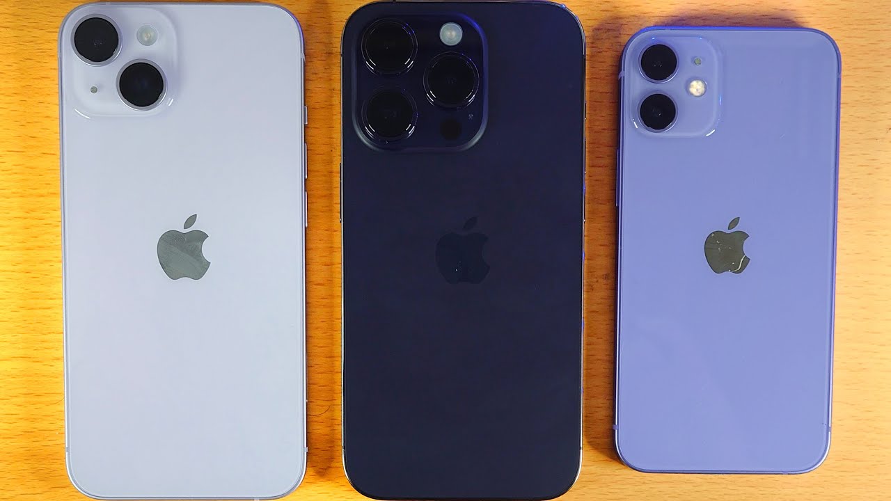 Purple iPhone 14 Pro vs Purple iPhone 14 vs Purple iPhone 12 Color