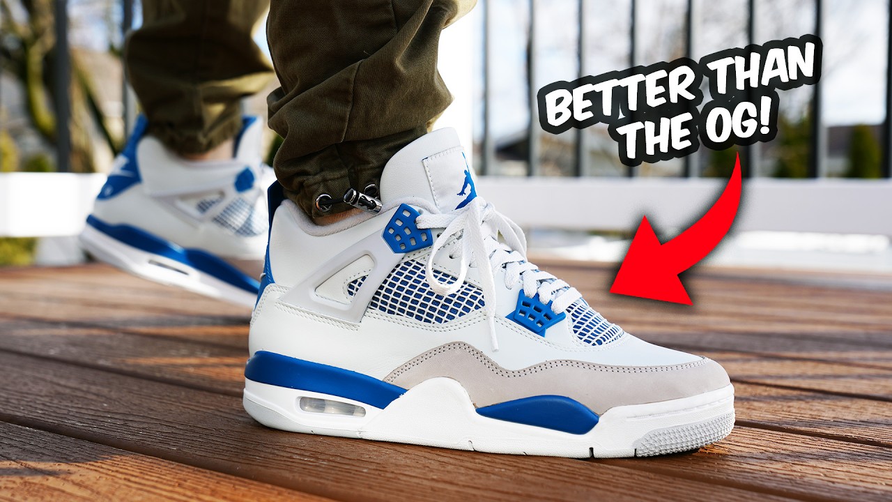Air Jordan 4 MILITARY BLUE 2024 Review & On Feet - YouTube