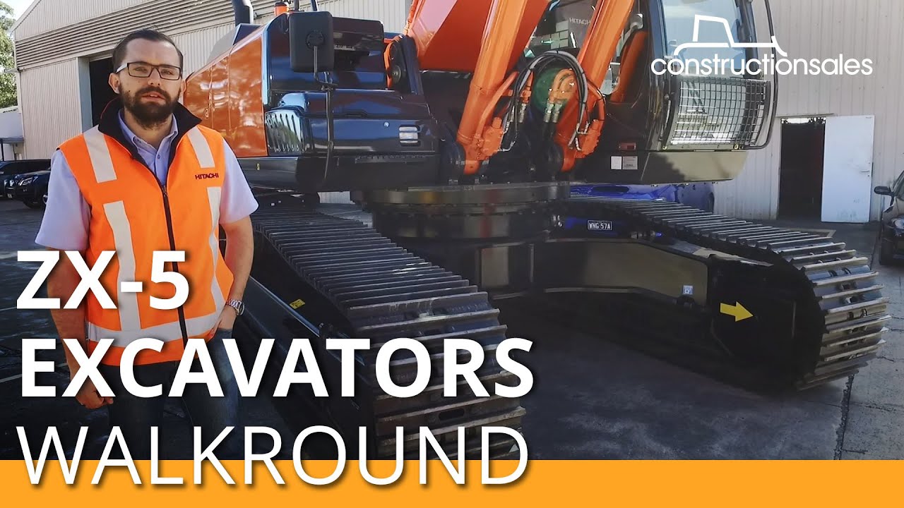 Hitachi ZX-5 excavators walkaround - YouTube