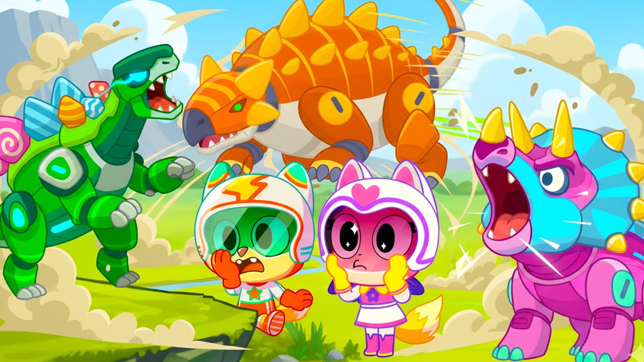 Colorful Dinosaur World | Nuton and Lola Dinoasur Adventure - YouTube