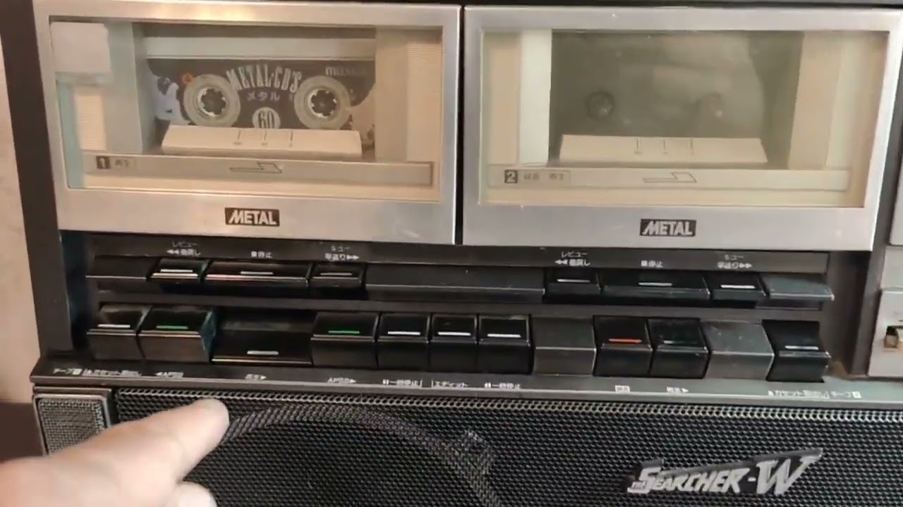 Sharp GF-888 AM/FM stereo radio double cassette recorder. Japan