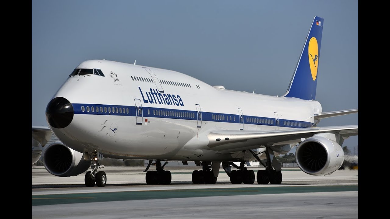 Lufthansa 'Retro' Boeing 747-830 [D-ABYT] at LAX - YouTube