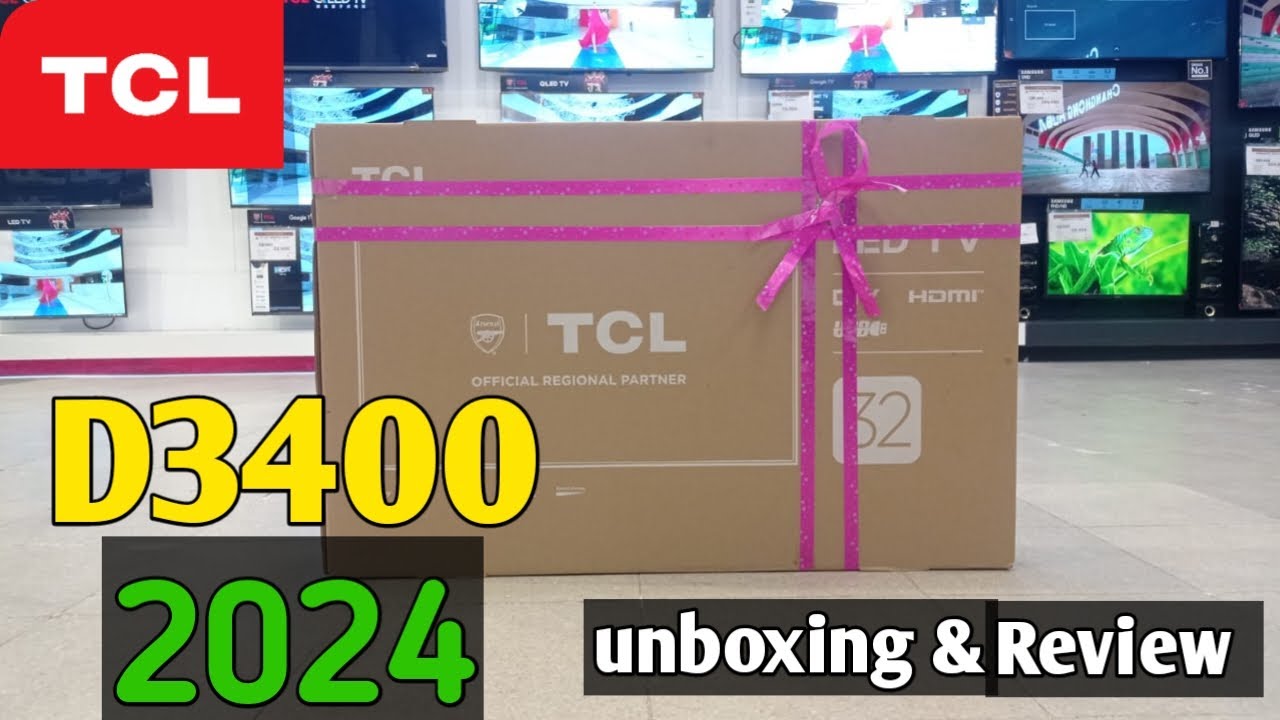 TCL 32 inch D3400 led tv unboxing and review 2024 - YouTube
