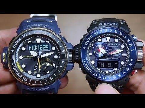 CASIO G-SHOCK GULFMASTER GWN-Q1000NV-2A & GULFMASTER GWN-1000B-1B