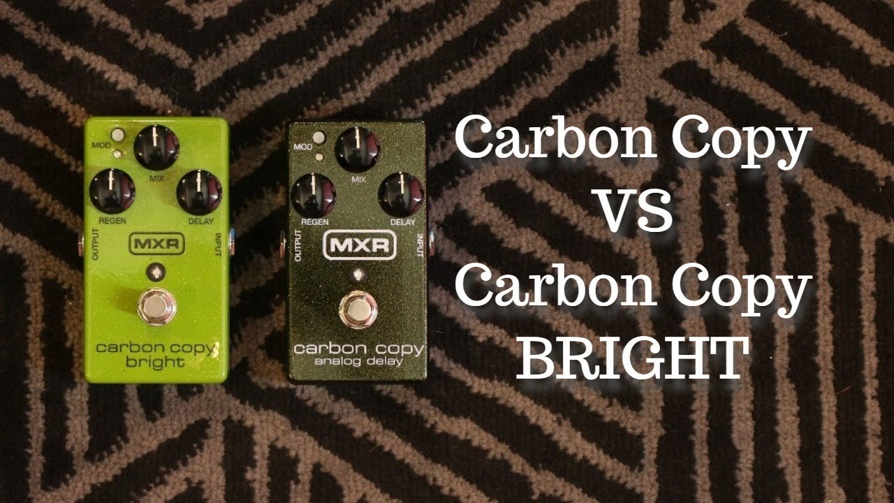 MXR Carbon Copy vs Carbon Copy Bright Comparison - with Clean, OD