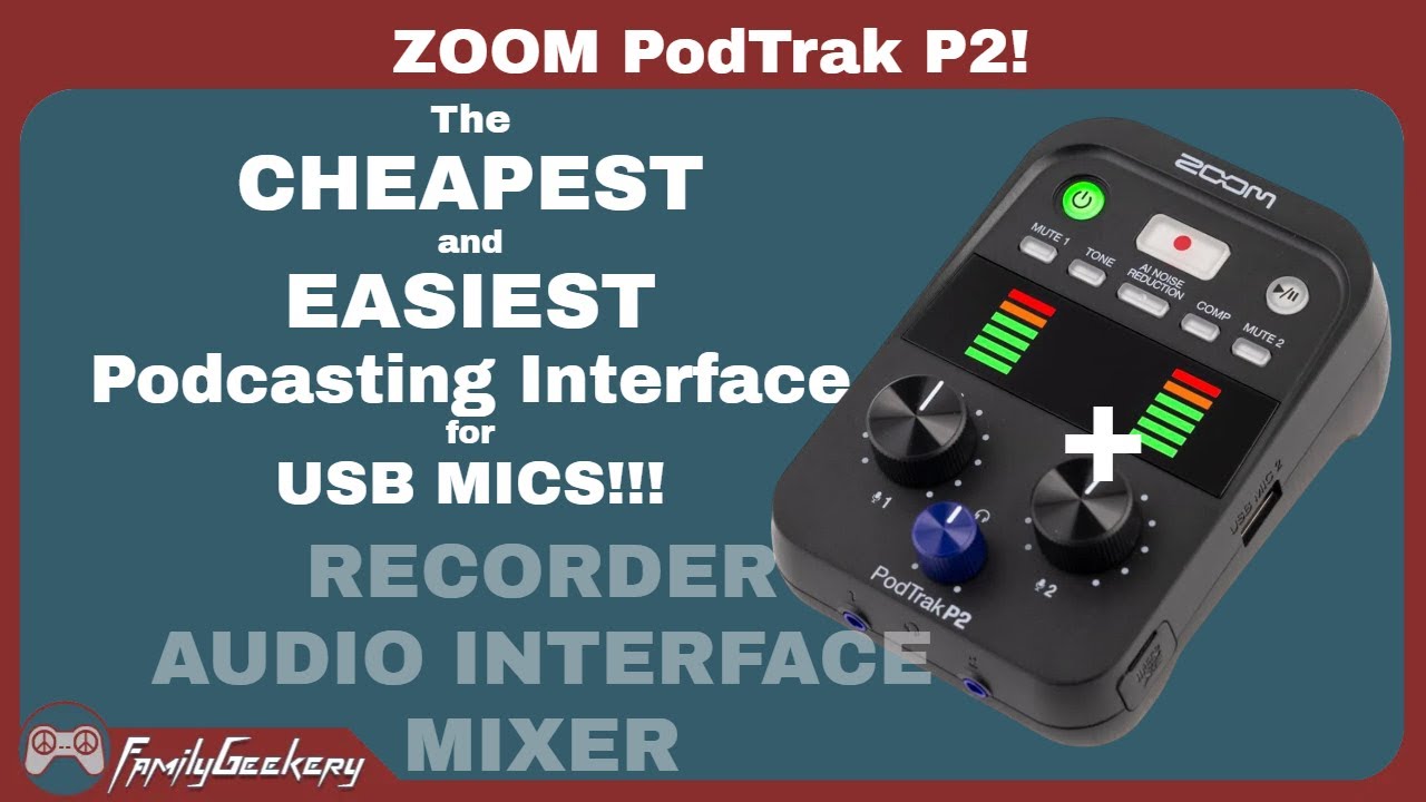 ZOOM PodTrak P2 Podcasting Interface for USB Mics! Full Review