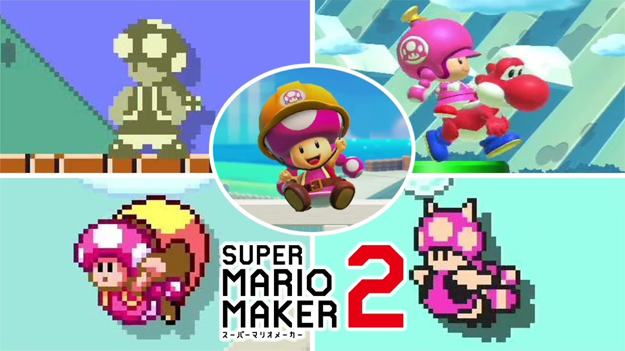 All Toadette Power-Ups-Super Mario Maker 2 - YouTube