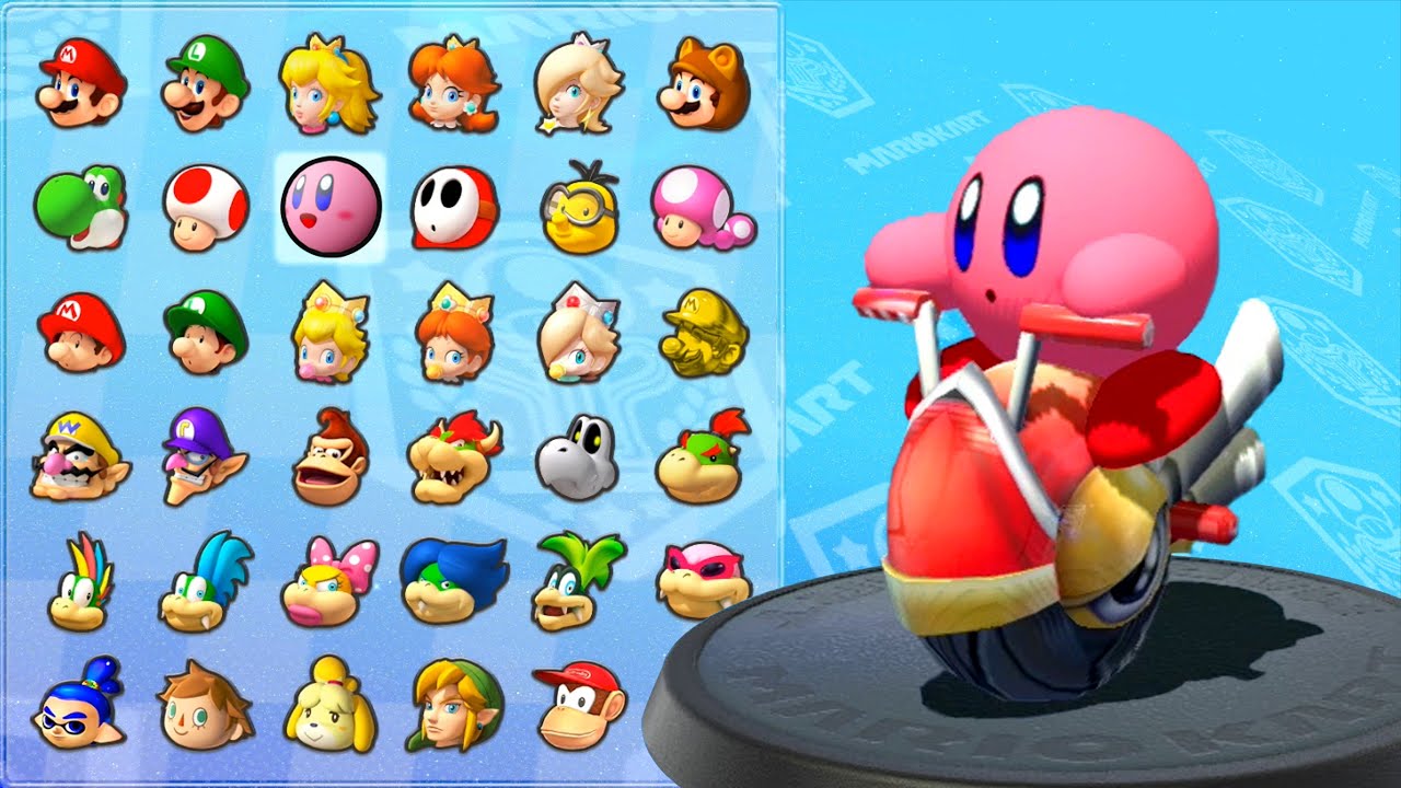 マリオカート8デラックス】カービィが200ccウィリーカートで爆走したら