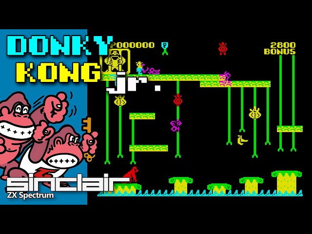 Donky Kong Jr (1984) - Quick Look - ZX Spectrum - YouTube