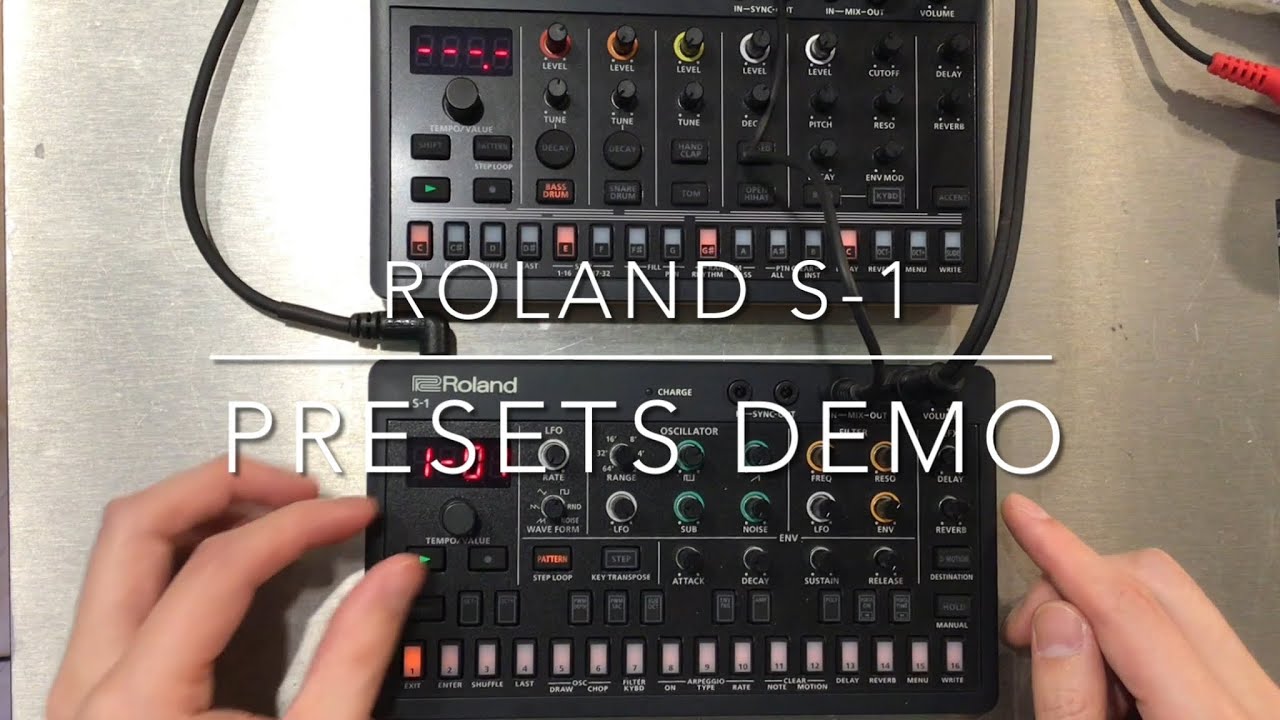 Roland AIRA Compact Series S-1 Presets Demo w/T-8(No Talking