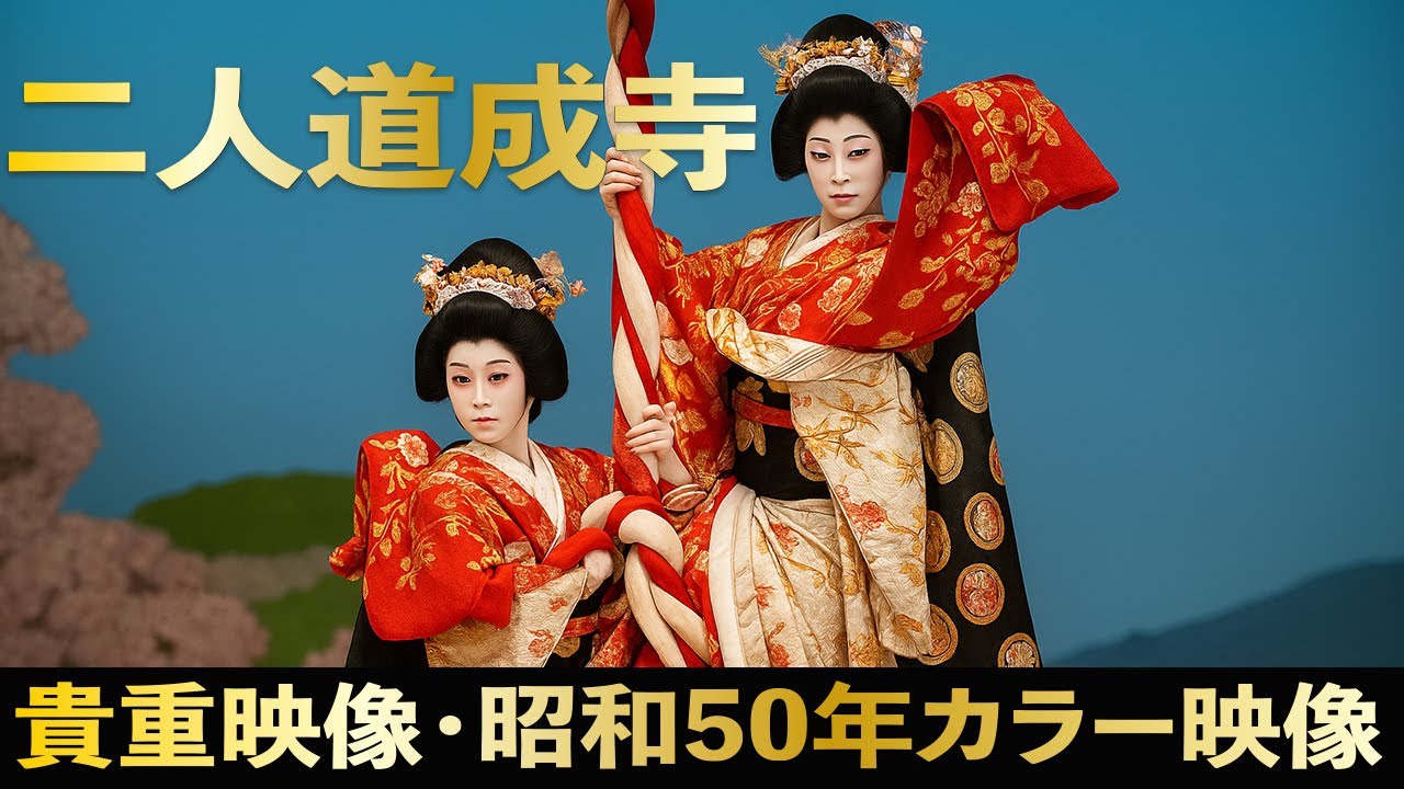 貴重映像・昭和50年カラー映像】日本舞踊「長唄 二人道成寺」＜Ninin