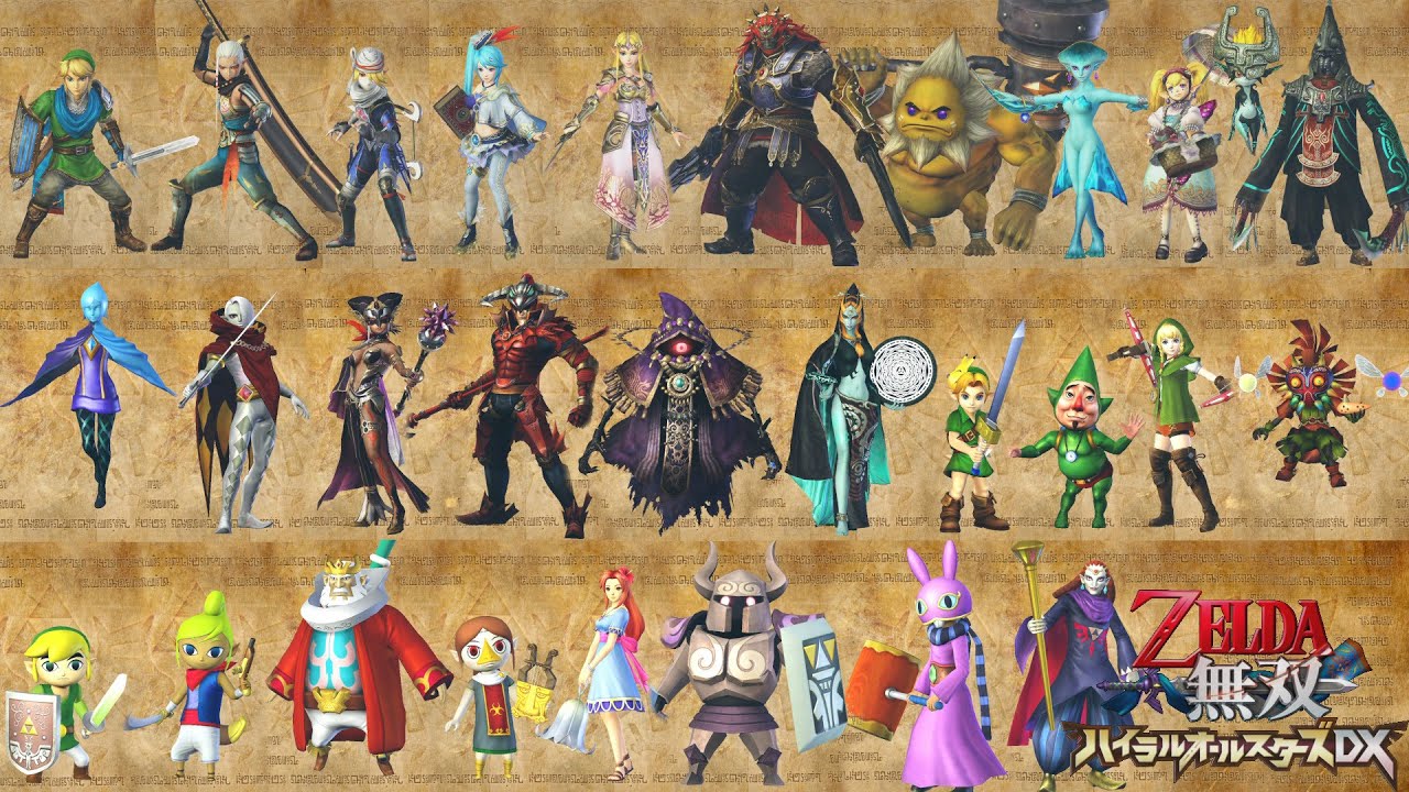 ゼルダ無双ハイラルオールスターズDX 全キャラ攻撃モーション集 - YouTube