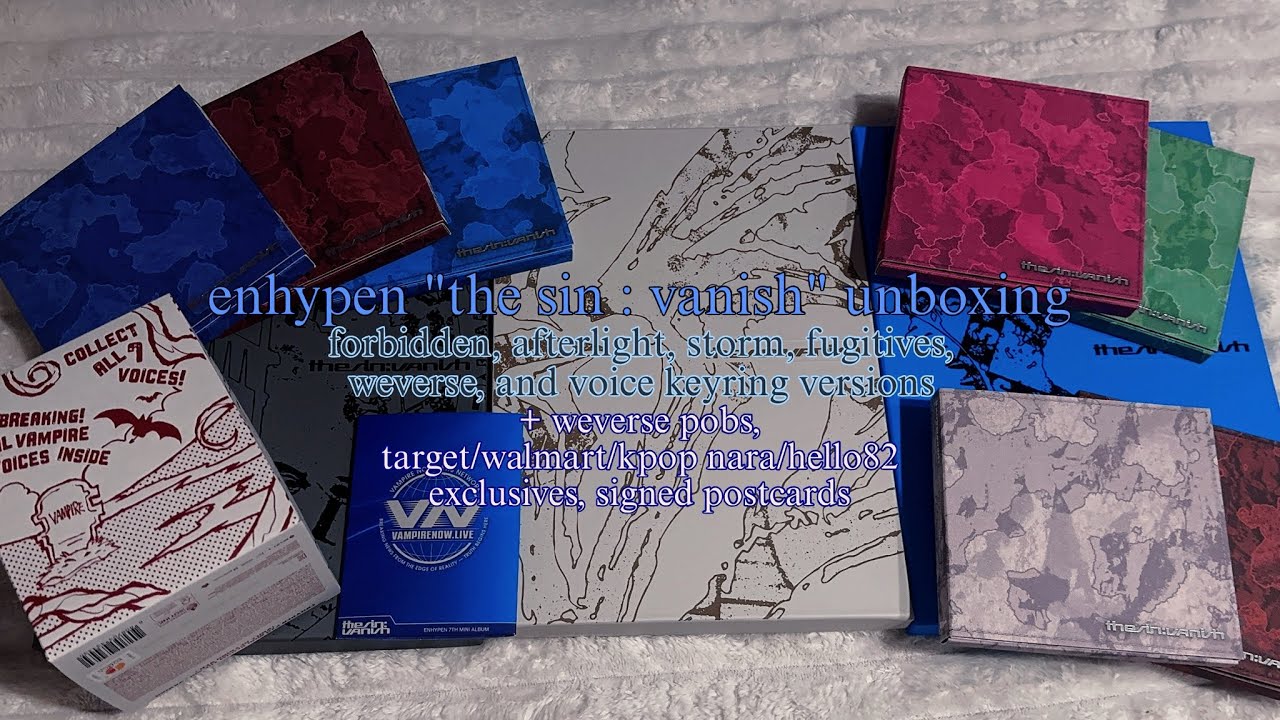 enhypen “the sin : vanish” unboxing ✧ forbidden, afterlight