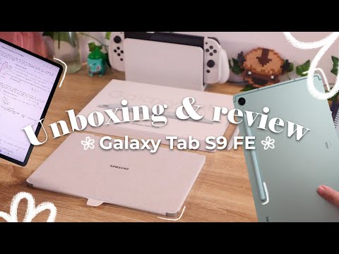 Samsung Galaxy Tab S9 FE Mint color 🍀 | Aesthetic unboxing and