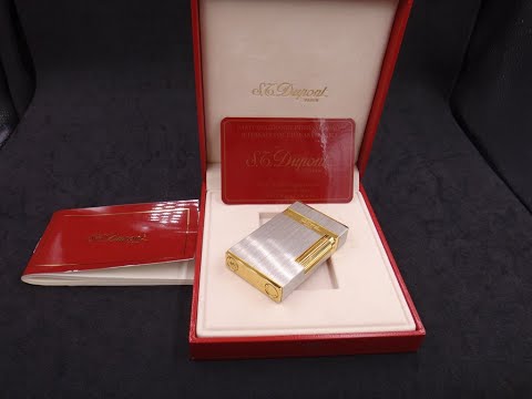 爆超快音 開閉音あり】デュポン ライン2 ヘアライン コンビ ゴールド