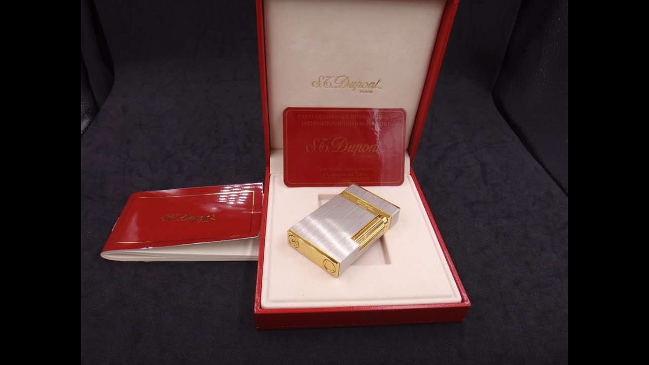 爆超快音 開閉音あり】デュポン ライン2 ヘアライン コンビ ゴールド