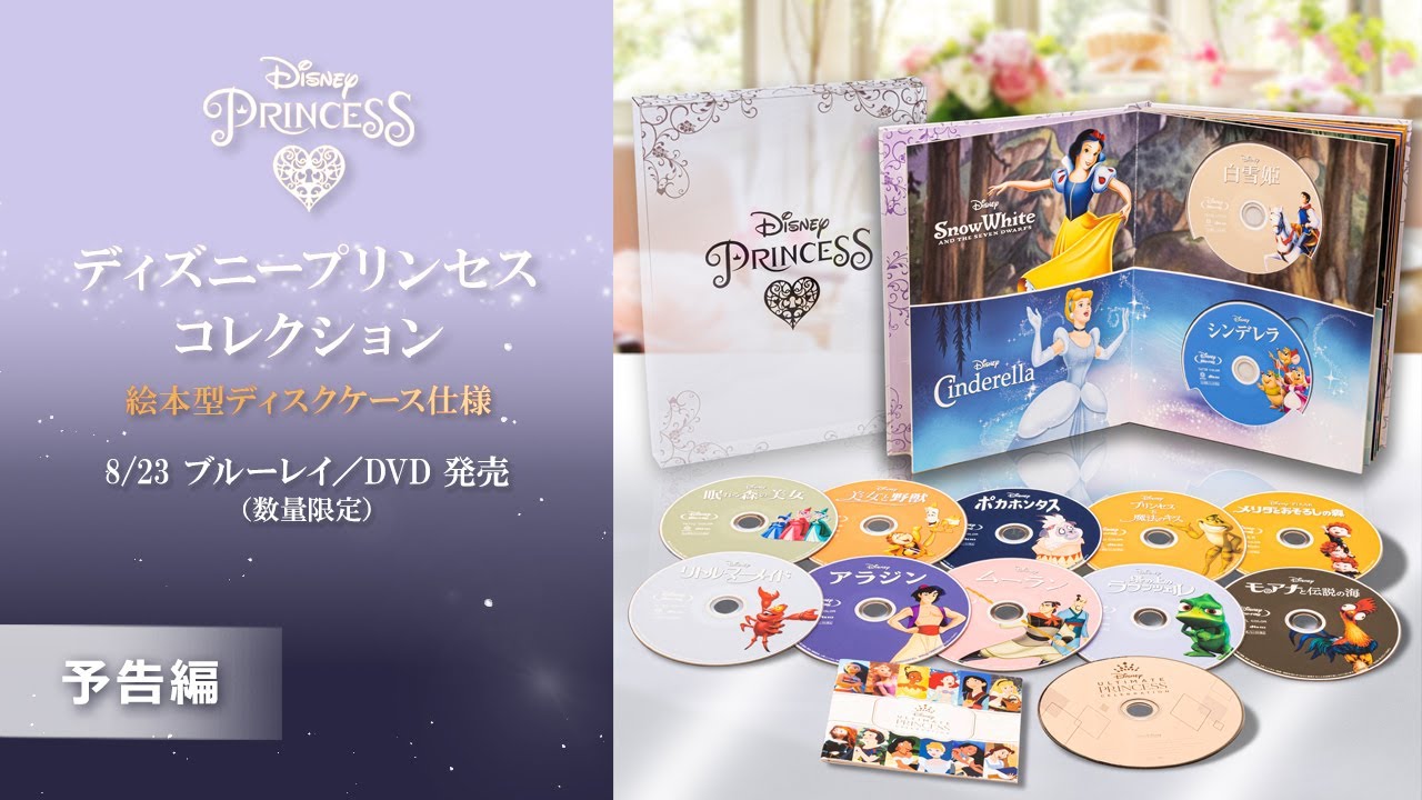 ディズニープリンセス コレクション 絵本型ディスクケース仕様」 8/23