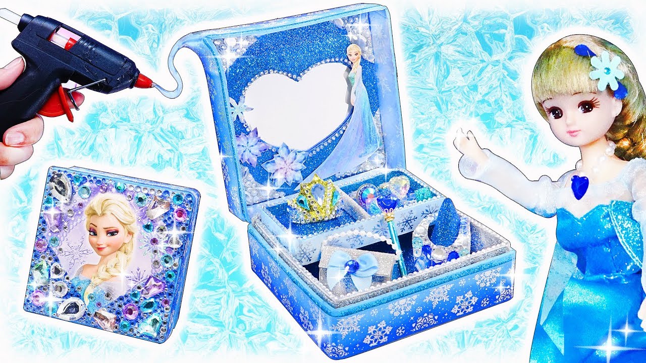 DIY Licca-chan Elsa Jewelry Box❤️ Handmade Disney Princess