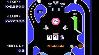 ファミコン名作】『ピンボール』 (Pinball 任天堂) で10万点突破