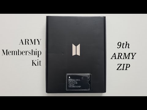BTS 9th ARMY Membership Kit (ARMY ZIP 2022) - YouTube