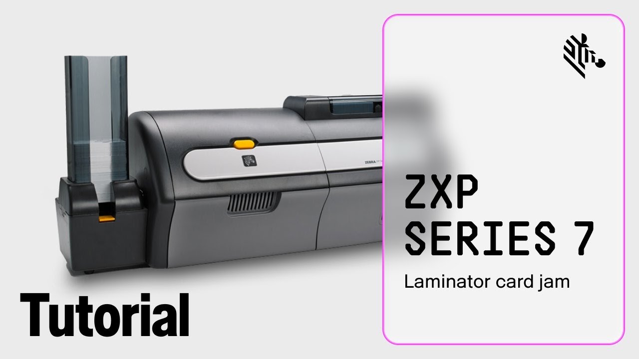Zebra ZXP Series 7 How-To: Clear a Laminator Card Jam - YouTube