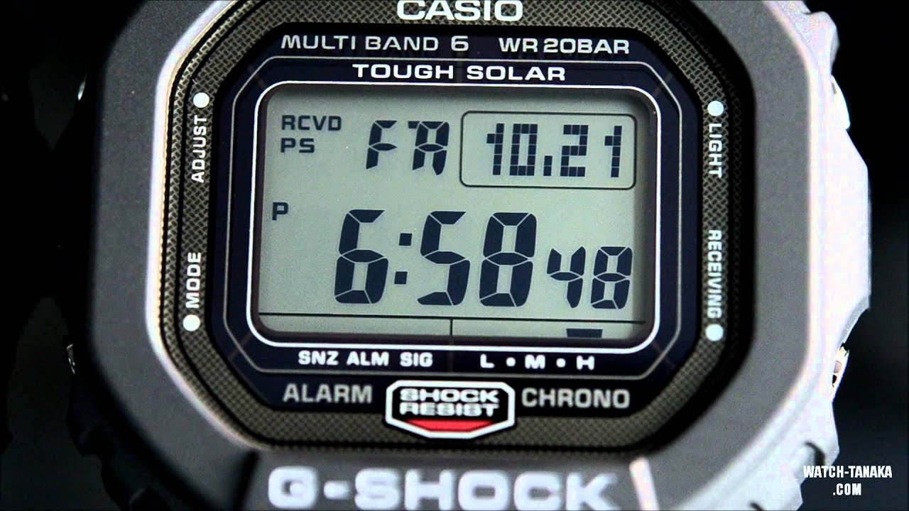 CASIO G-SHOCK GW-5000-1JF タフソーラー マルチバンド6 - YouTube