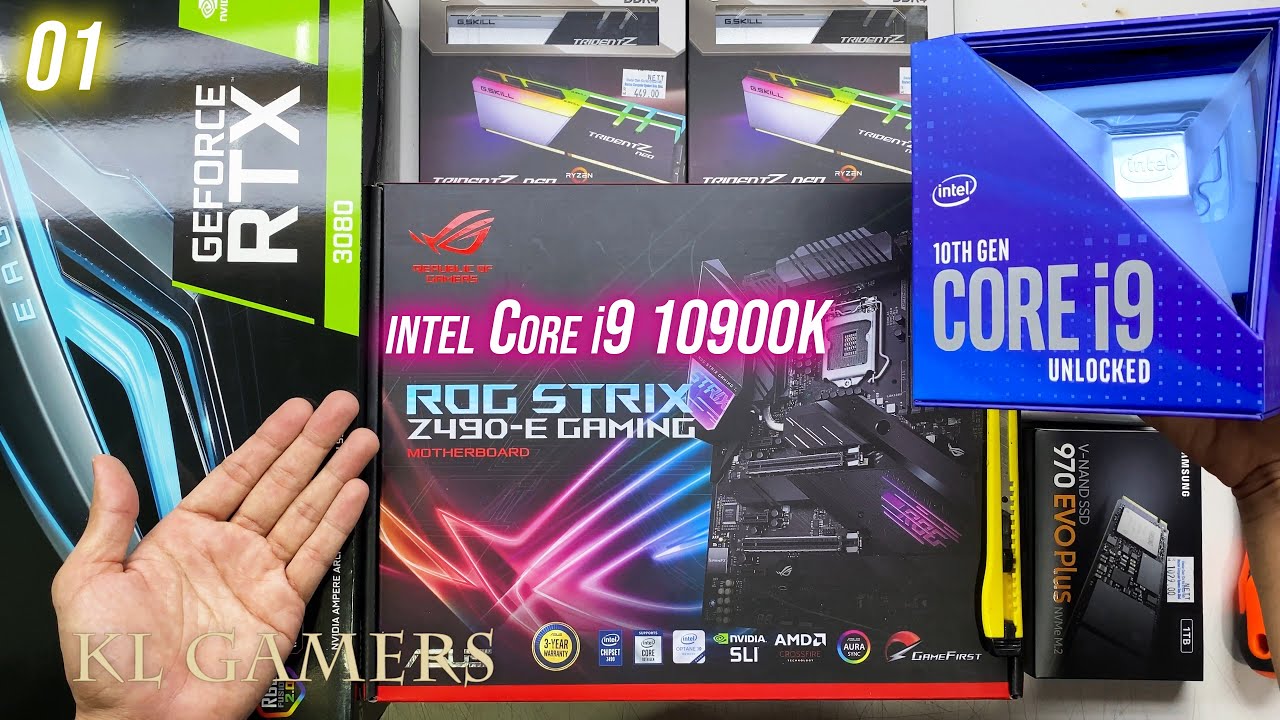 intel Core i9 10900K ASUS ROG STRIX Z490-E GAMING RTX 3080 EAGLE