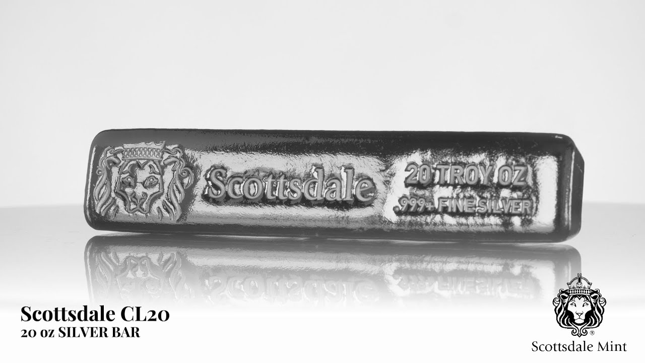 Scottsdale CL20 20 oz Silver Bar Silver Bullion
