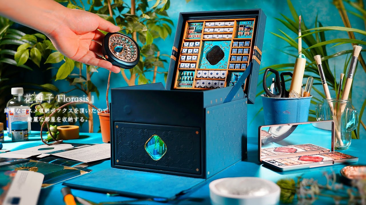 DIY☺︎I received a beautiful cosmetics box so I made a pretty