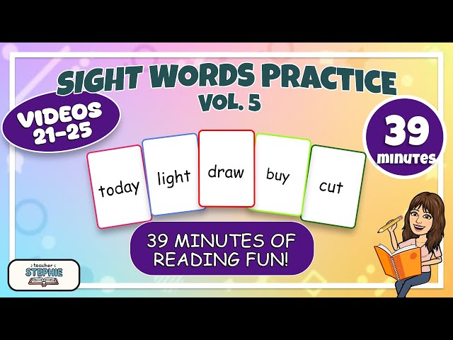 Sight Word Stories Vol. 5 – Dolch/Fry Practice for Kids (Videos 21