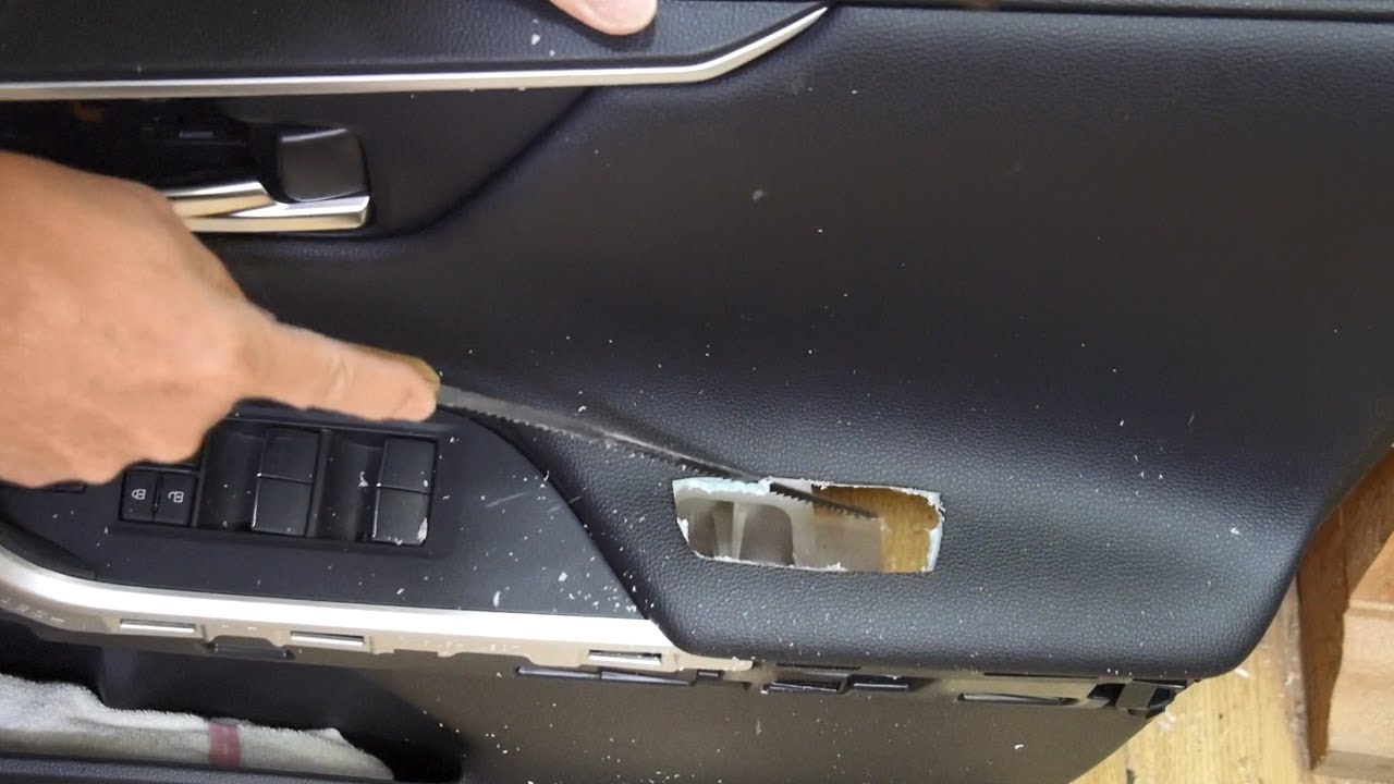 RAV4PHVフロントドアハンドルポケットの取り付け - YouTube