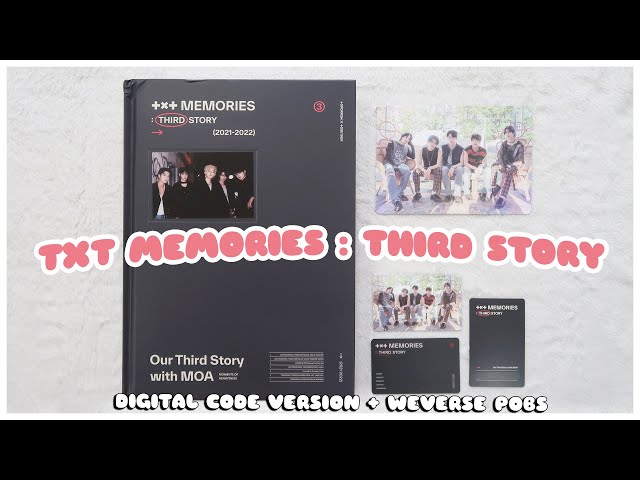 ✨ txt memories third story unboxing + flip through (digital code