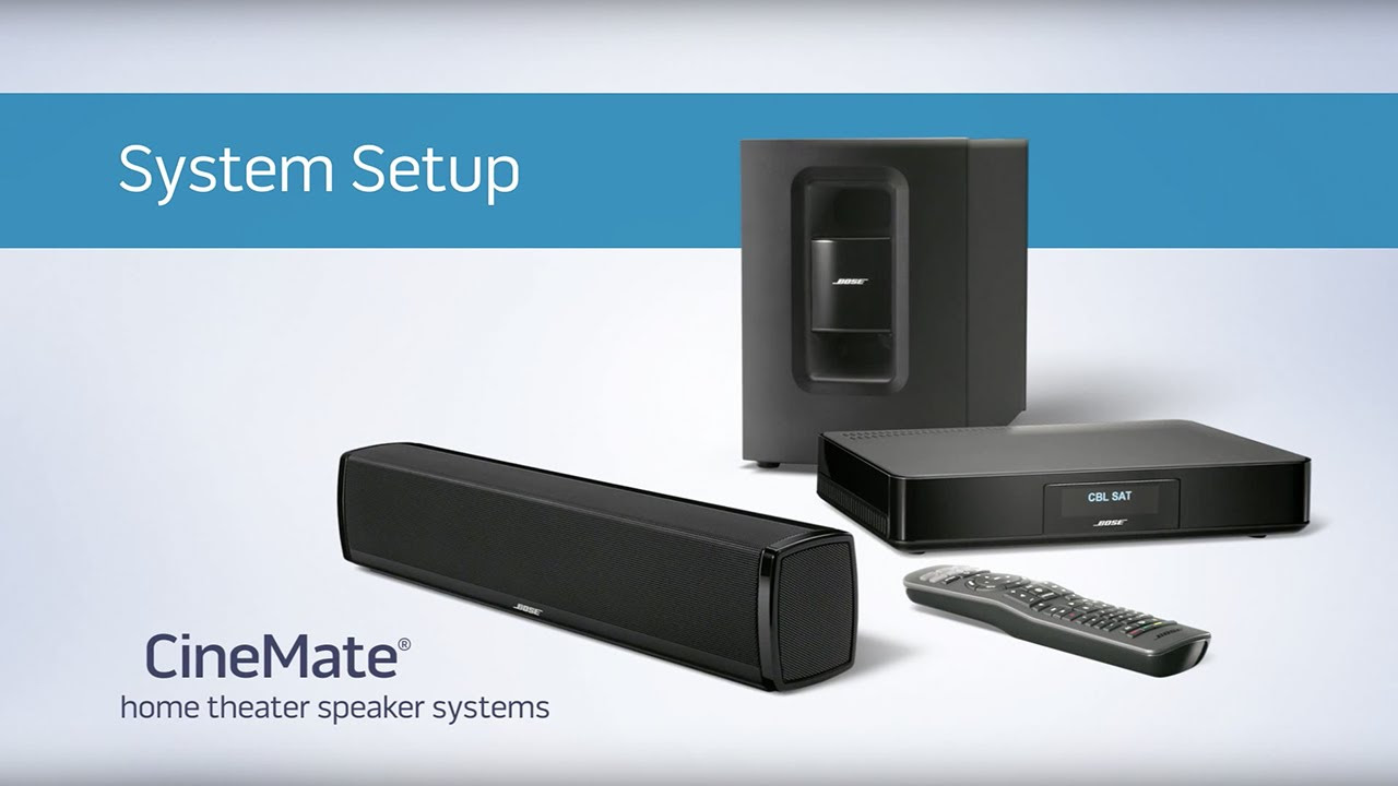 Bose CineMate Home Theater Speaker Systems - System Setup - YouTube
