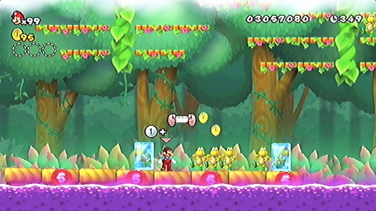 NewスーパーマリオブラザーズWii-40「ワールド5 W5-4 重量制限のある毒