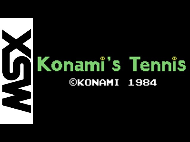 MSX] Konami's Tennis (1984) Longplay - YouTube