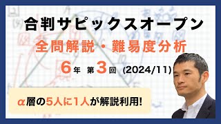 バックナンバー】 第3回合格力判定サピックスオープン 平均点・動画