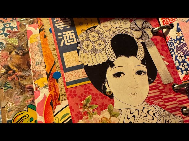 昭和レトロなジャンクジャ一ナルをめくってい| junk journal |flip