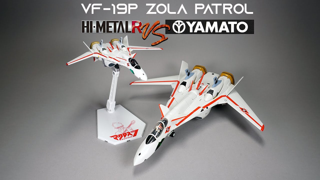 Bandai Hi-Metal R vs Yamato 1/60 VF 19P Zola Patrol Comparison