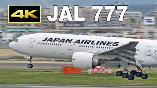 4K] JAL Boeing 777-200ER at Fukuoka Airport / 福岡空港 日本航空